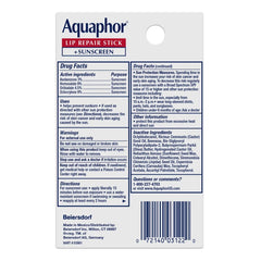 Aquaphor Lip Protectant + SPF Lip Balm - 0.17oz: Nourishing, Contains Shea Butter, Stick Form, Unflavored