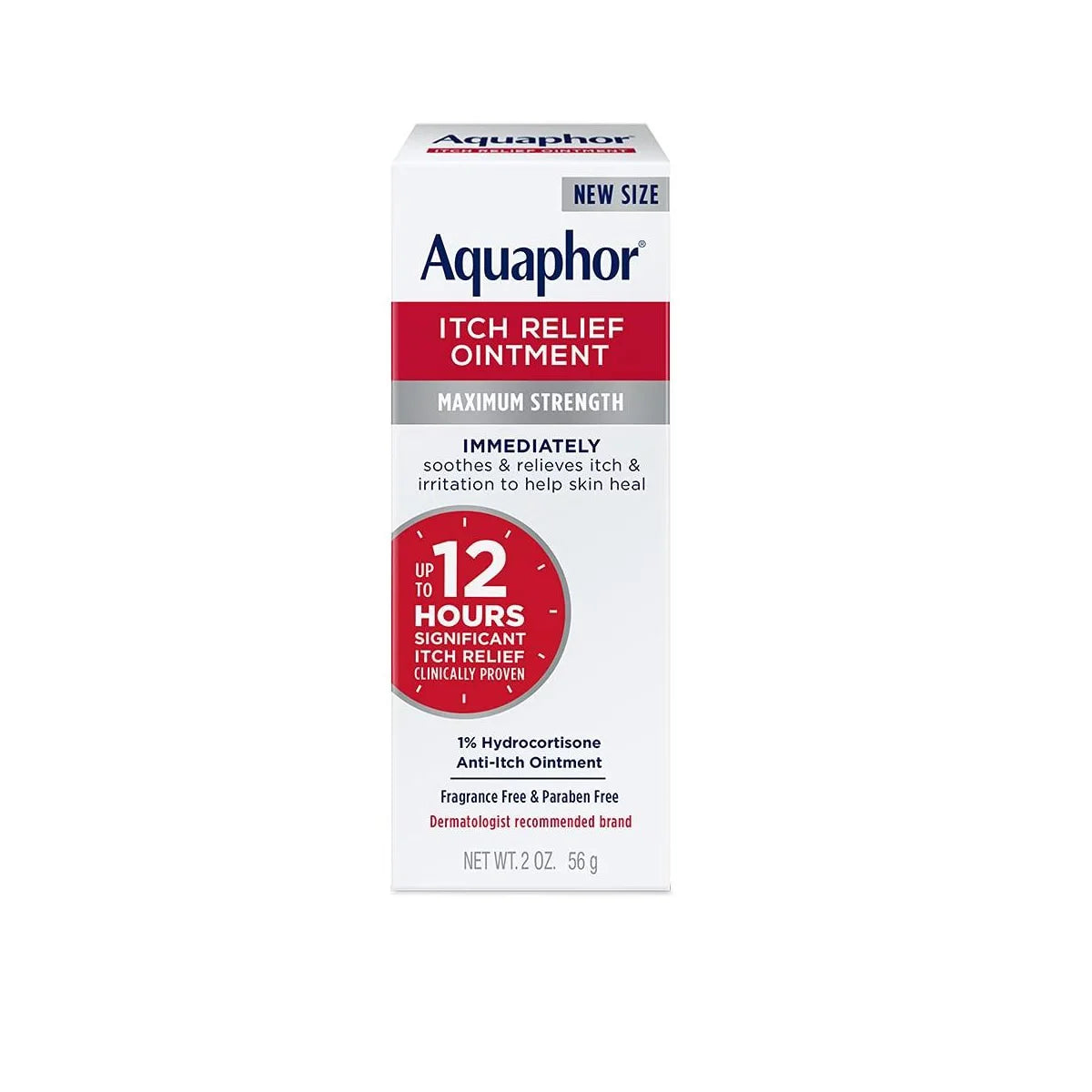 Aquaphor Itch Relief Ointment Maximum Strength Anti Itch Skin Protectant Ointment 2 oz